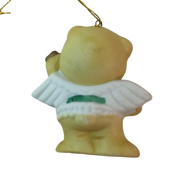 Vintage Porcelain Teddy Bear Angel 3" Christmas Ornament Set of 3 Taiwan ROC - Picture 9 of 12